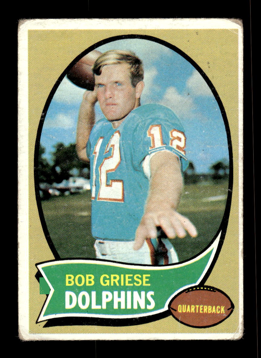 1970 Topps #10 Bob Griese Miami Dolphins VG 10011944