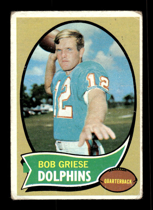 1970 Topps #10 Bob Griese Miami Dolphins VG 10011944