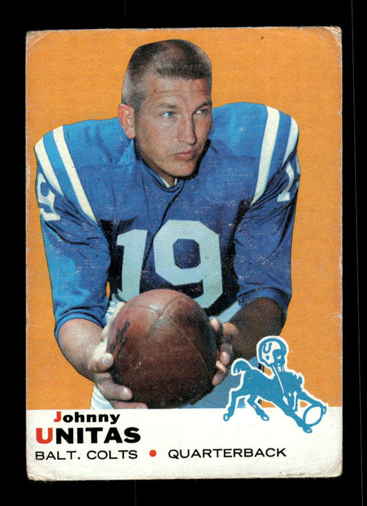 1969 Topps #25 Johnny Unitas Baltimore Colts G/VG 10011946