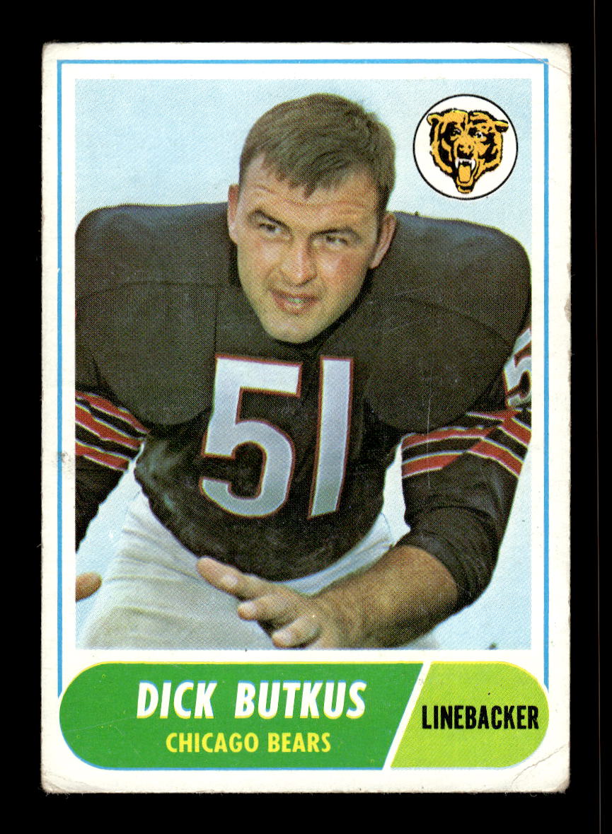 1968 Topps #127 Dick Butkus Chicago Bears G/VG 10011951