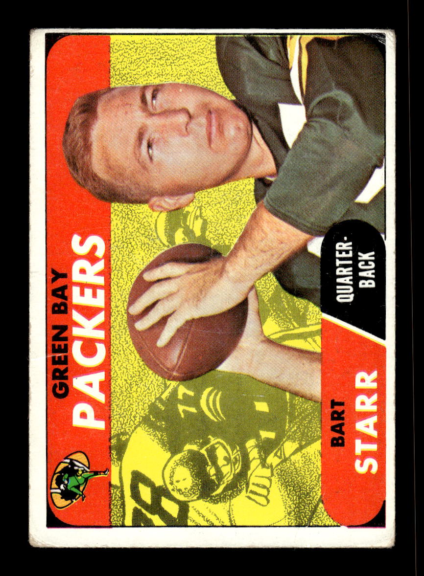 1968 Topps #1 Bart Starr Green Bay Packers VG 10011952