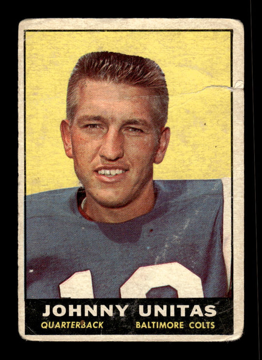 1961 Topps #1 Johnny Unitas Baltimore Colts Poor 10011957