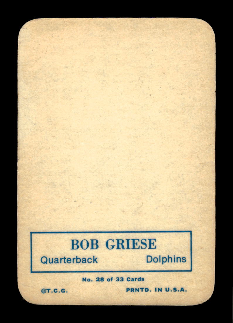1970 Topps Glossy #28 Bob Griese Miami Dolphins EX 10011970