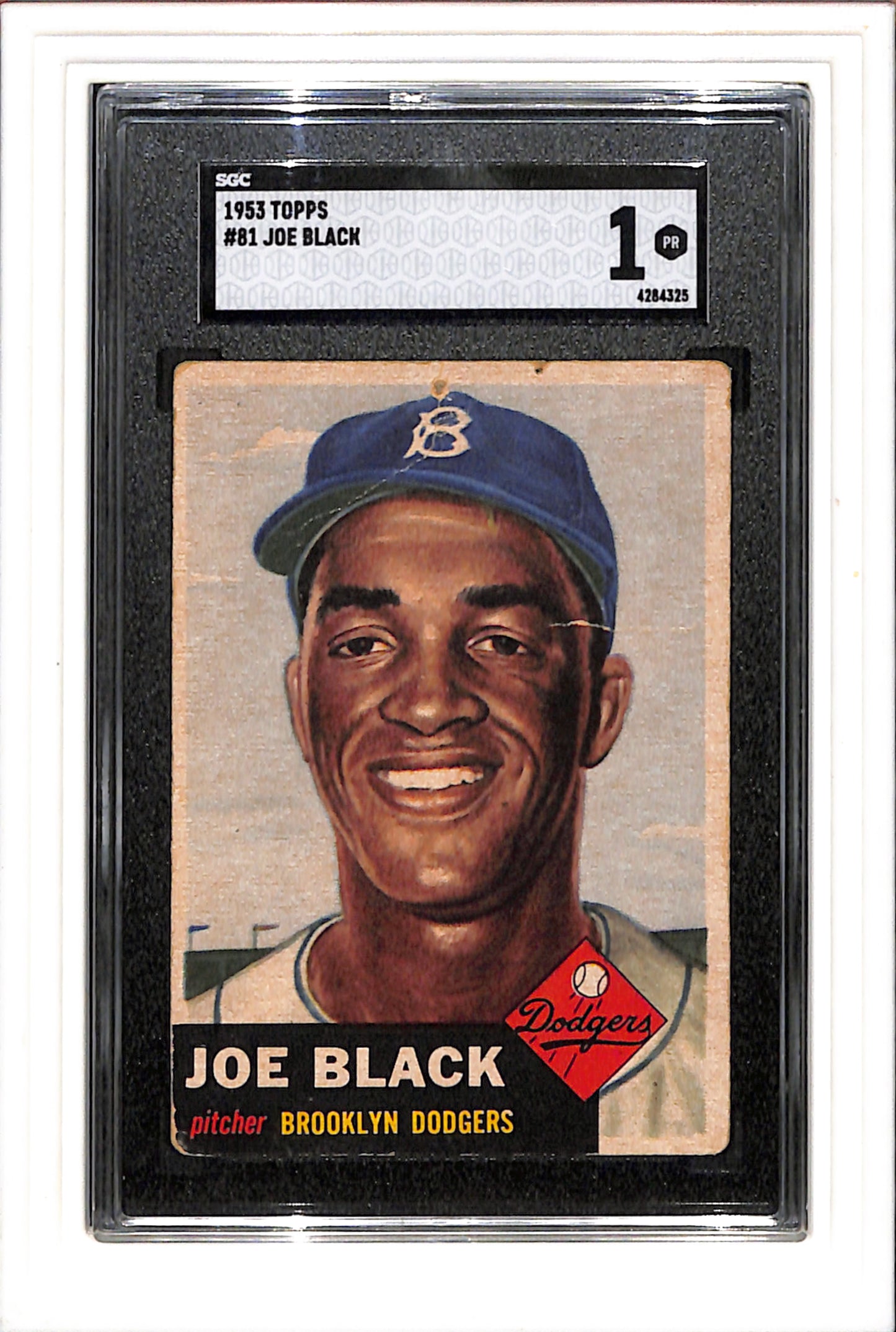 1953 Topps #81 Joe Black SGC 1 SN 4284325
