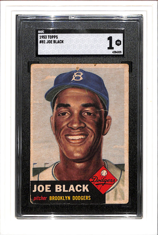 1953 Topps #81 Joe Black SGC 1 SN 4284325