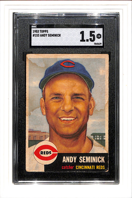 1953 Topps #153 Andy Seminick SGC 1.5 SN 7845629