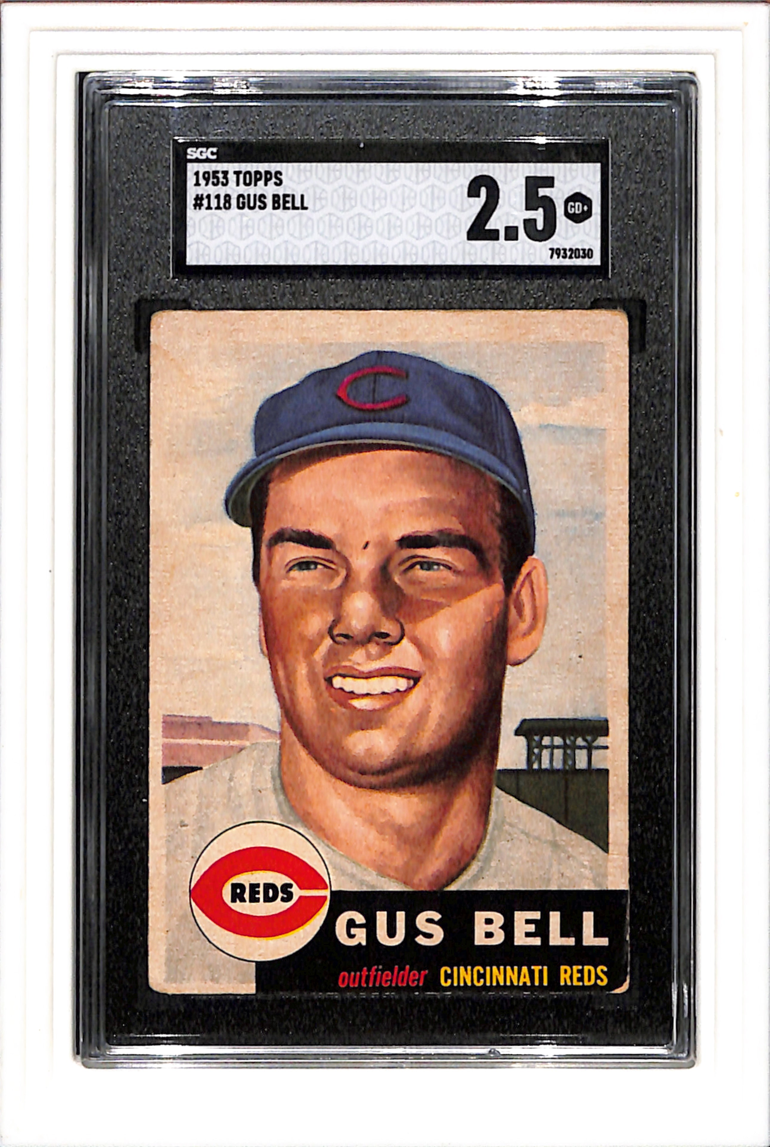 1953 Topps #118 Gus Bell SGC 2.5 SN 7932030 – Hall of Fame Sports Cards