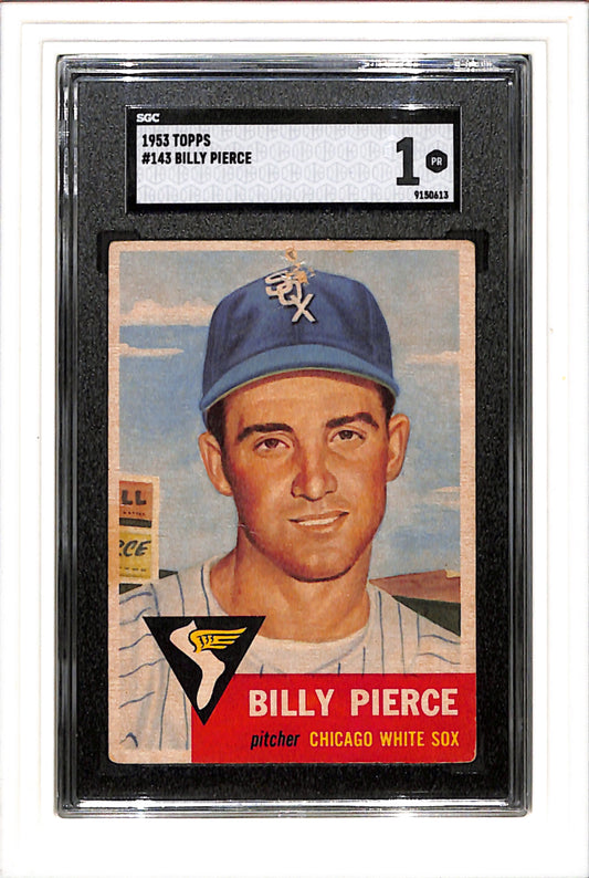 1953 Topps #143 Billy Pierce SGC 1 SN 9150613