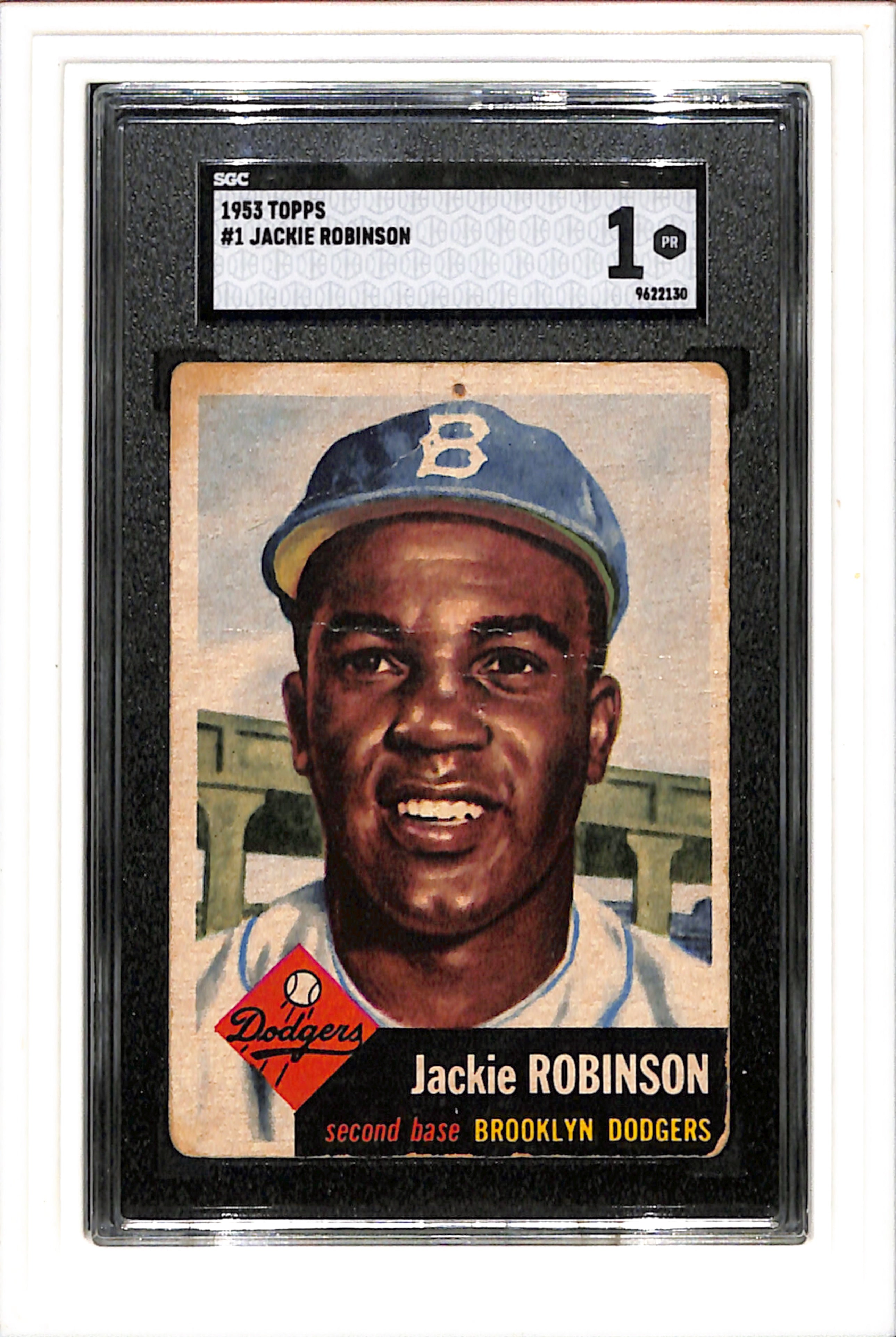 1953 Topps #1 Jackie Robinson SGC 1 SN 9622130 – Hall of Fame Sports Cards
