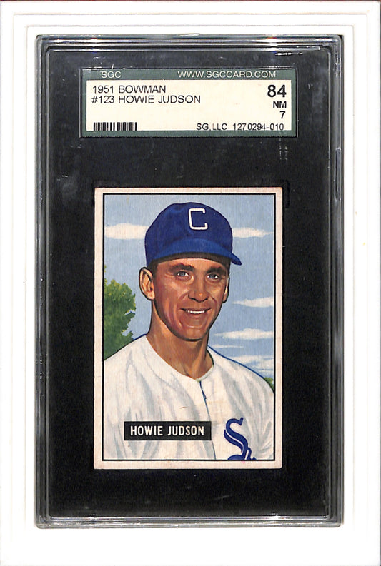 1951 Bowman #123 Howie Judson SGC 7 SN 1270294