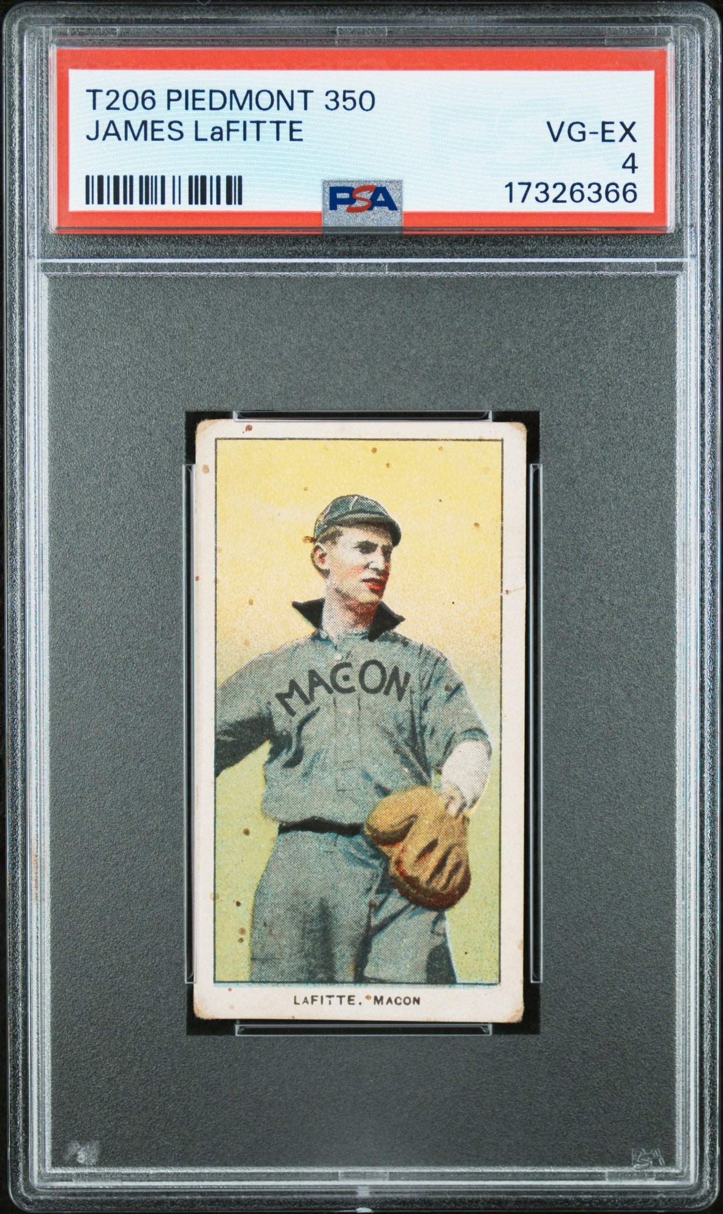 1909-11 T206 James Lafitte Piedmont 350 PSA 4 SN 17326366