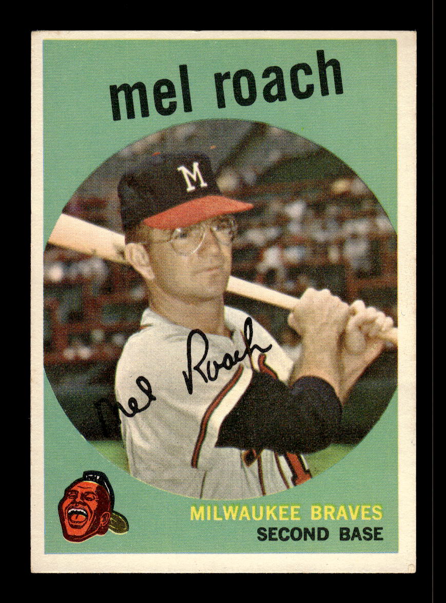 1959 Topps #54 Mel Roach Milwaukee Braves EX 10011991