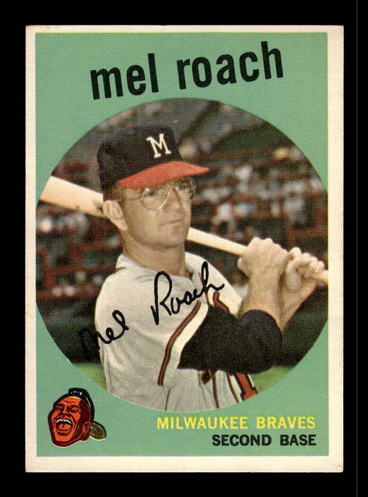 1959 Topps #54 Mel Roach Milwaukee Braves EX 10011991
