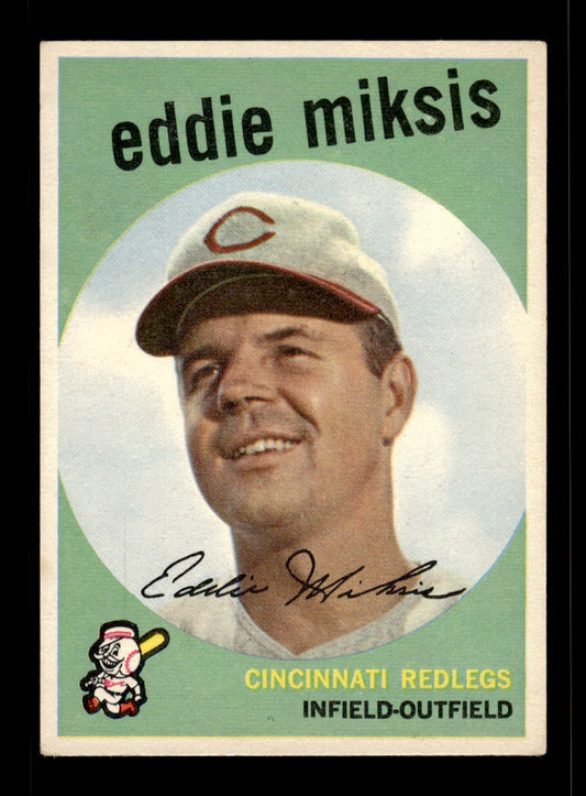 1959 Topps #58 Eddie Miksis Cincinnati Redlegs EX 10012001