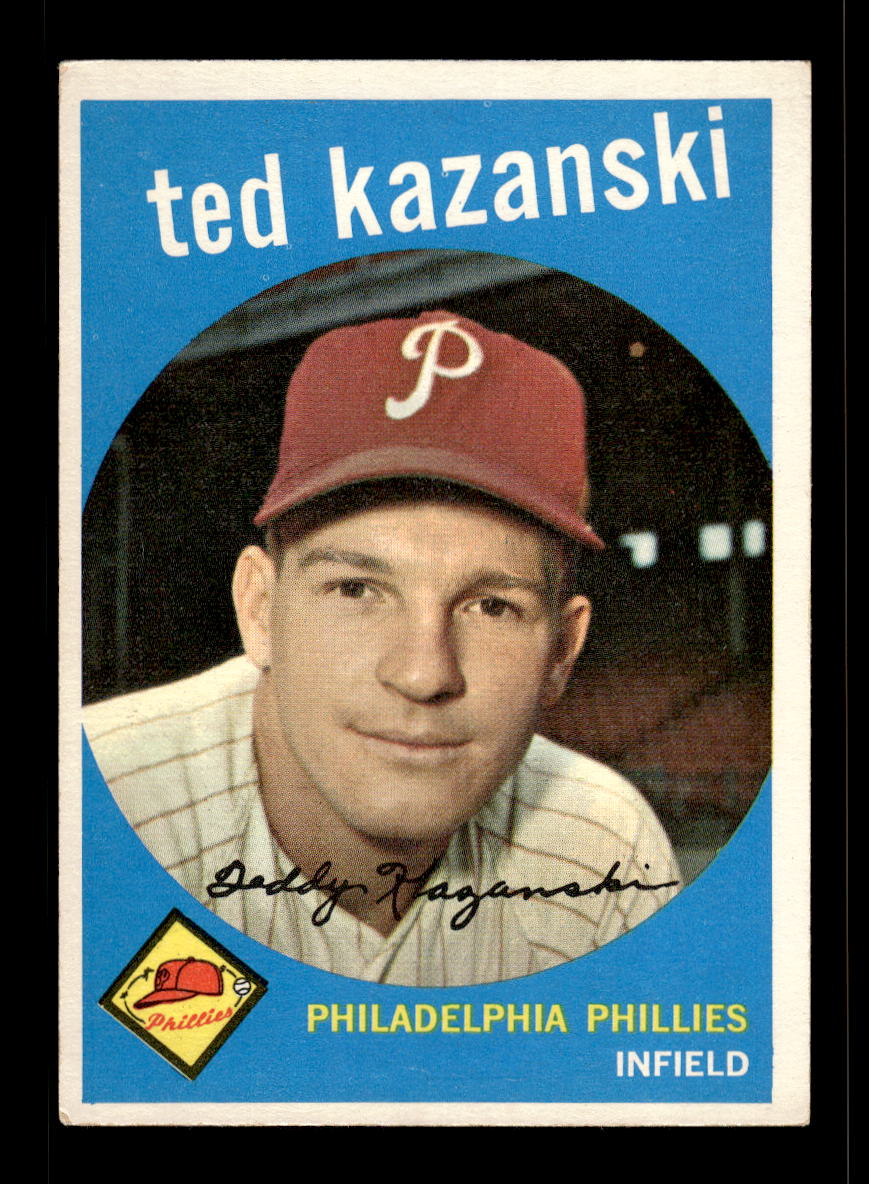 1959 Topps #99 Ted Kazanski Philadelphia Phillies EX 10012013