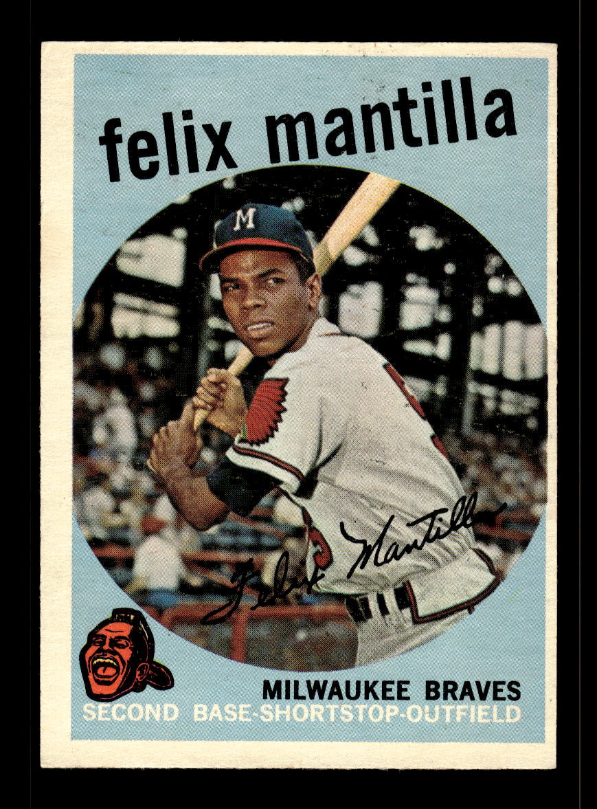 1959 Topps #157 Felix Mantilla Milwaukee Braves EX 10012022