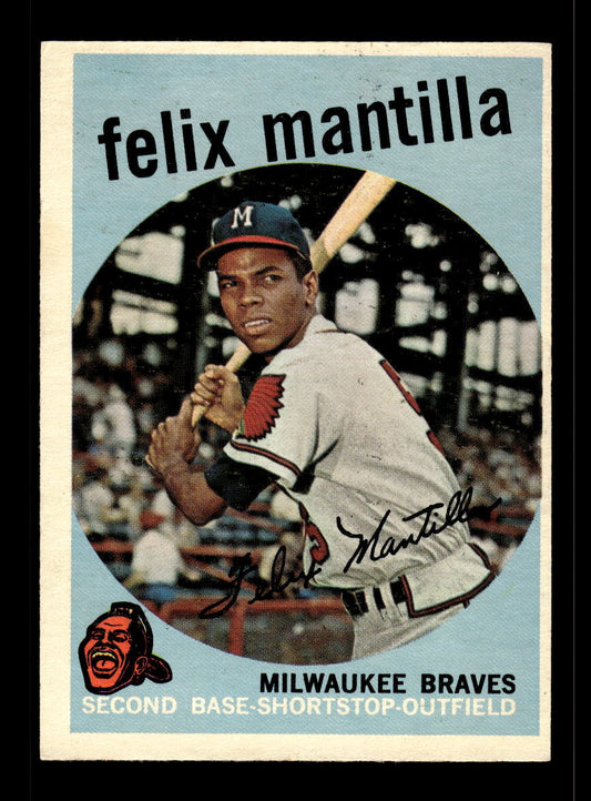1959 Topps #157 Felix Mantilla Milwaukee Braves EX 10012022