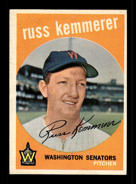 1959 Topps #191 Russ Kemmerer Washington Senators EX 10012031