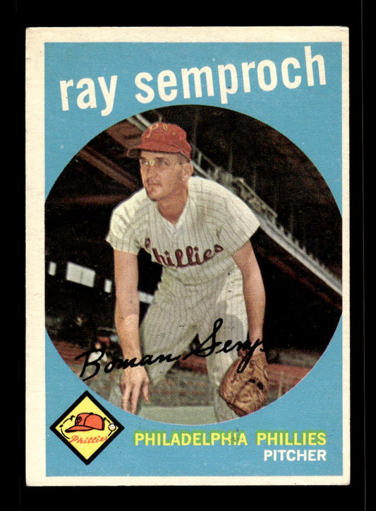 1959 Topps #197 Ray Semproch Philadelphia Phillies EX 10012034