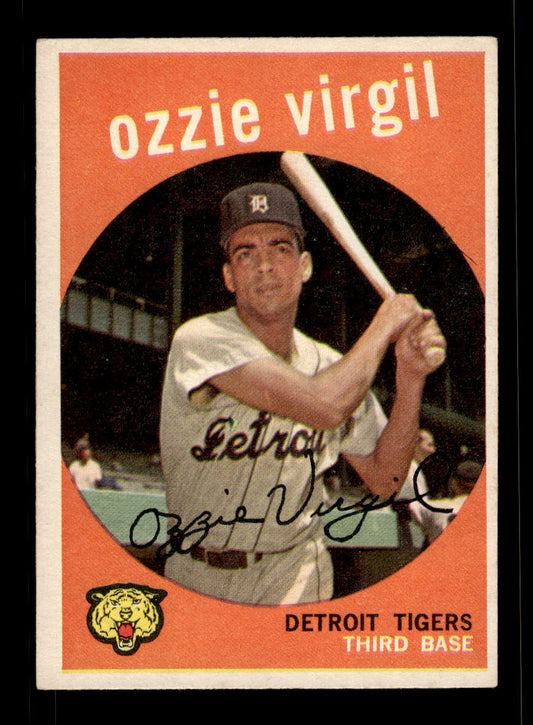 1959 Topps #203a Ozzie Virgil Detroit Tigers EX 10012035