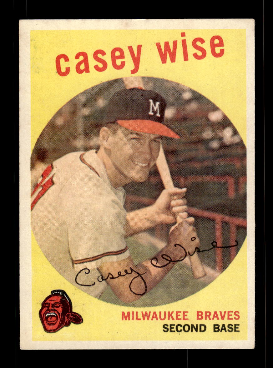 1959 Topps #204a Casey Wise Milwaukee Braves EX 10012036