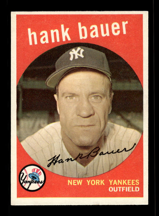 1959 Topps #240a Hank Bauer New York Yankees EX 10012040