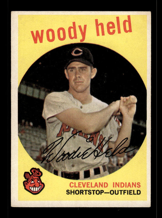 1959 Topps #266b Woodie Held Cleveland Indians EX 10012045
