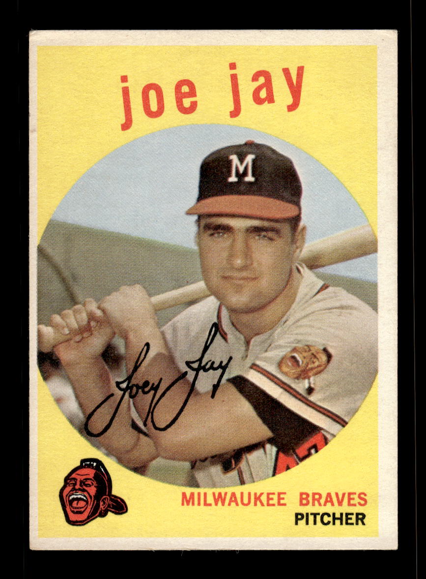 1959 Topps #273b Joe Jay Milwaukee Braves EX 10012048