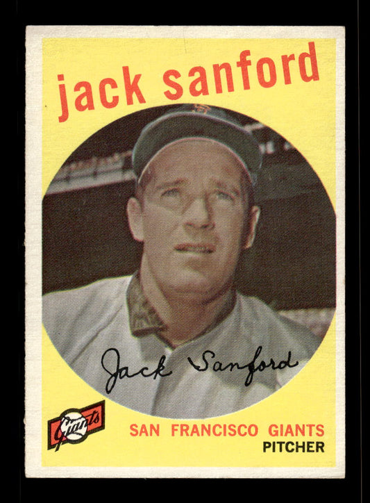 1959 Topps #275b Jack Sanford San Francisco Giants EX 10012049