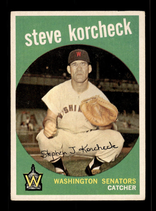 1959 Topps #284a Steve Korcheck Washington Senators EX 10012053