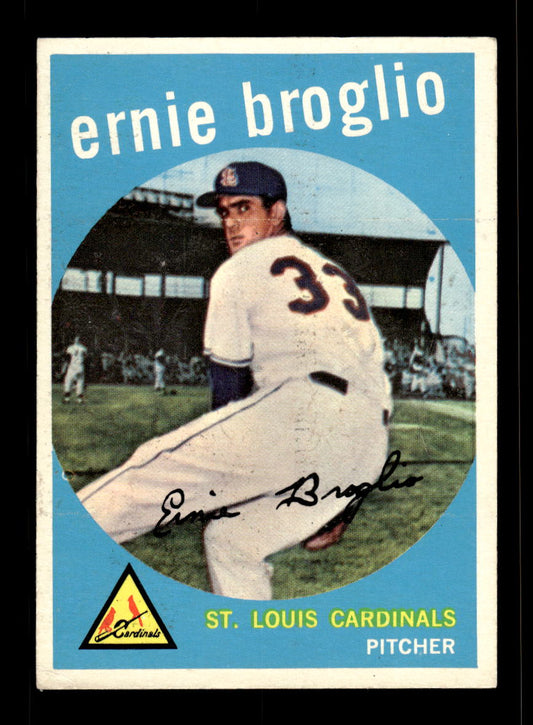 1959 Topps #296 Ernie Broglio St. Louis Cardinals EX 10012055