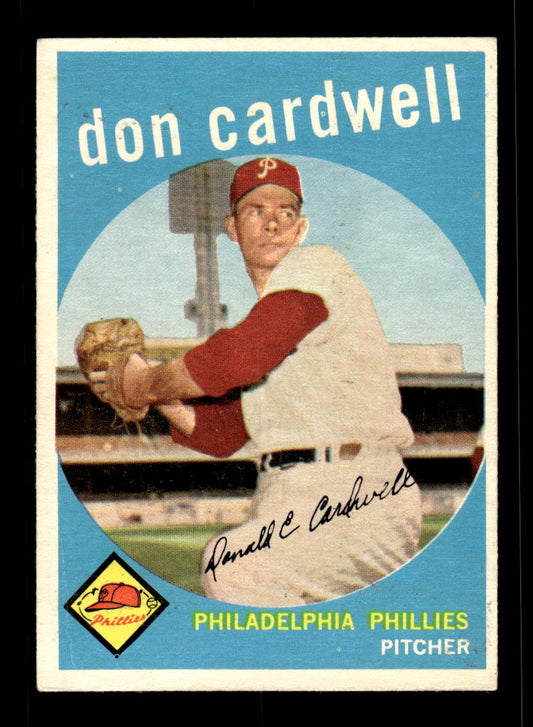 1959 Topps #314 Don Cardwell Philadelphia Phillies EX 10012059