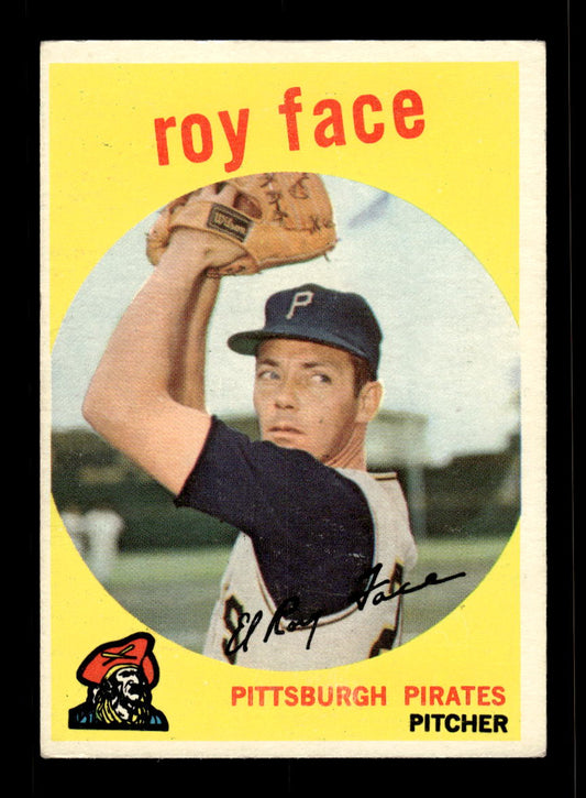 1959 Topps #339 Roy Face Pittsburgh Pirates EX 10012064