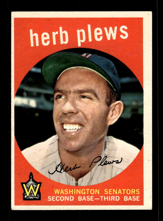 1959 Topps #373 Herb Plews Washington Senators EX 10012075