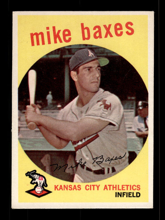 1959 Topps #381 Mike Baxes Kansas City Athletics EX 10012080