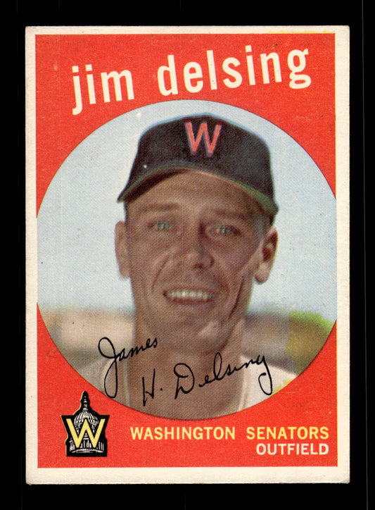 1959 Topps #386 Jim Delsing Washington Senators EX 10012081