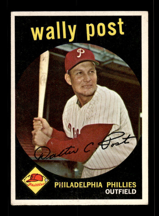 1959 Topps #398 Wally Post Philadelphia Phillies EX 10012083