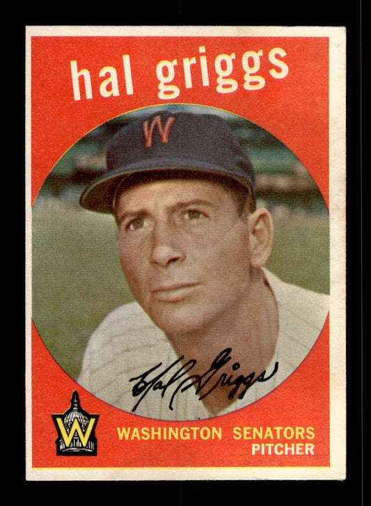 1959 Topps #434 Hal Griggs Washington Senators EX 10012088