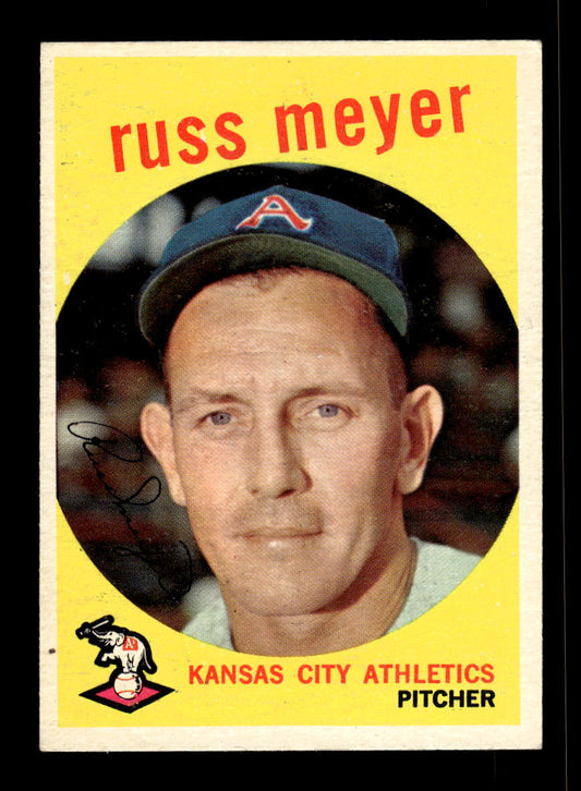 1959 Topps #482 Russ Meyer Kansas City Athletics EX 10012098