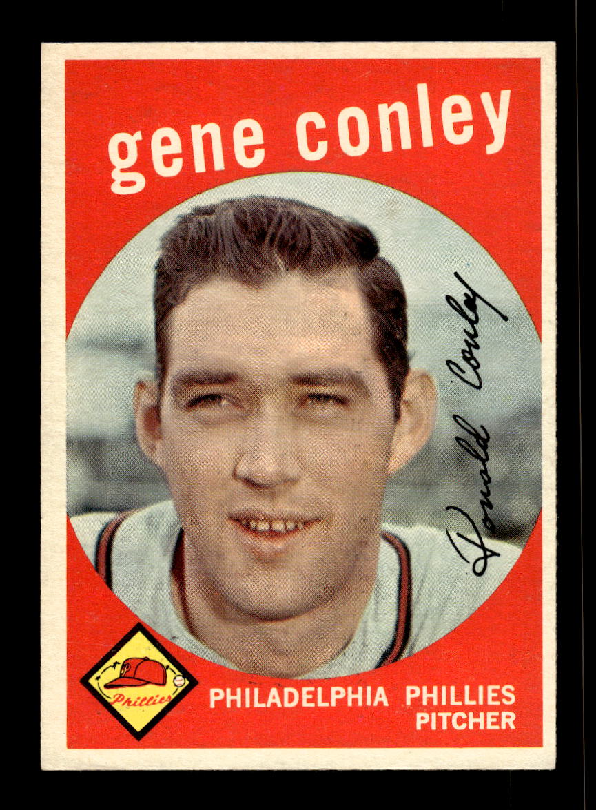 1959 Topps #492 Gene Conley Philadelphia Phillies EX 10012100