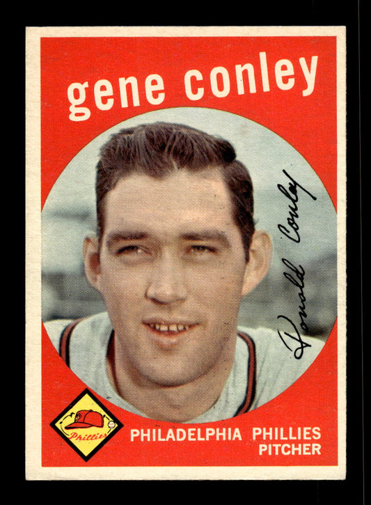 1959 Topps #492 Gene Conley Philadelphia Phillies EX 10012100