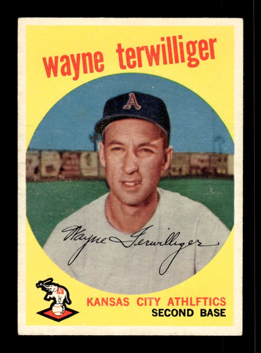 1959 Topps #496 Wayne Terwilliger Kansas City Athletics EX 10012102