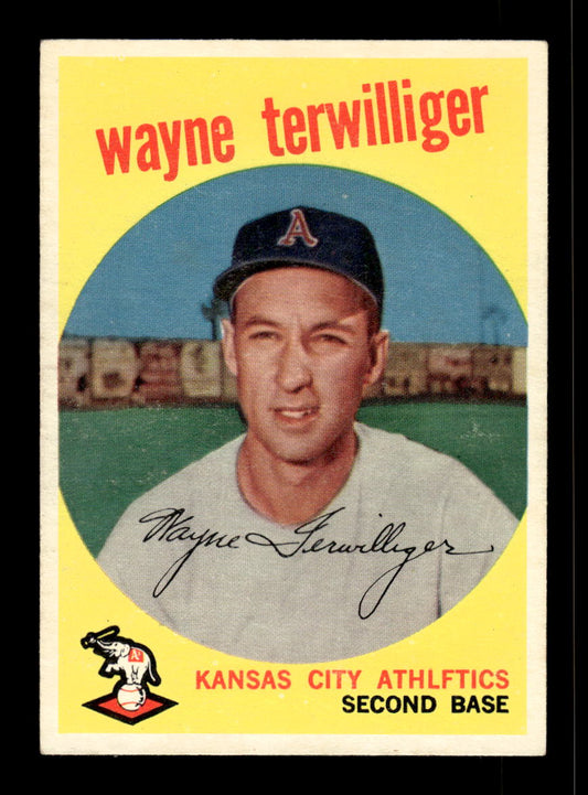 1959 Topps #496 Wayne Terwilliger Kansas City Athletics EX 10012102