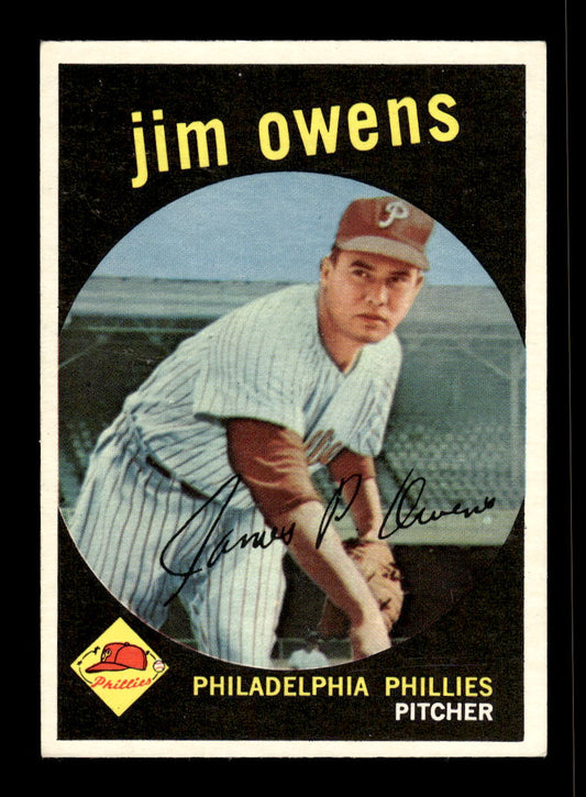 1959 Topps #503 Jim Owens Philadelphia Phillies EX 10012107
