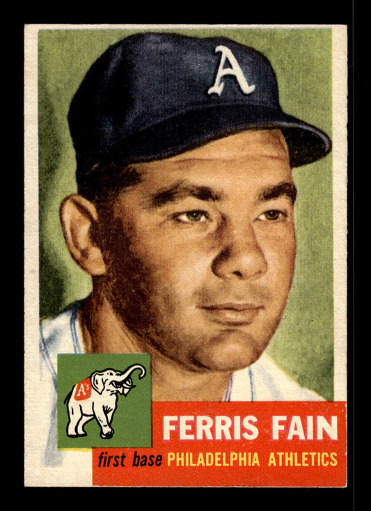 1953 Topps #24 Ferris Fain Philadelphia Athletics VGEX 10012108