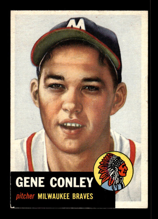 1953 Topps #215 Gene Conley Milwaukee Braves G/VG 10012113
