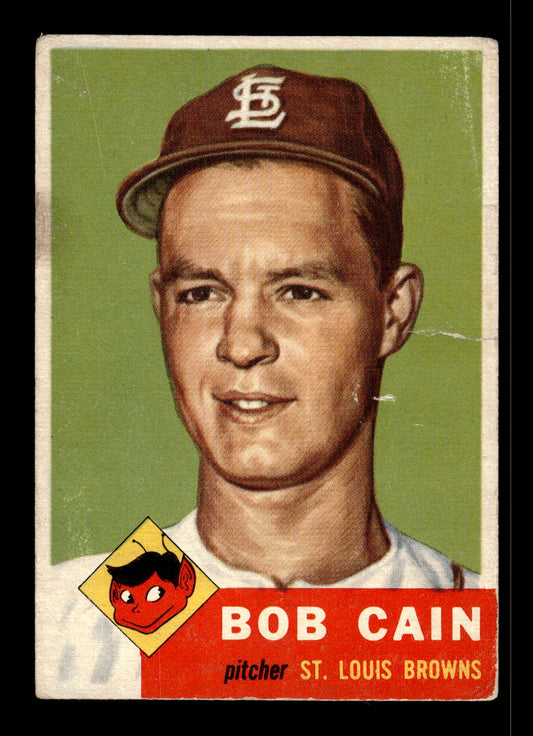 1953 Topps #266 Bob Cain St. Louis Browns Poor 10012117