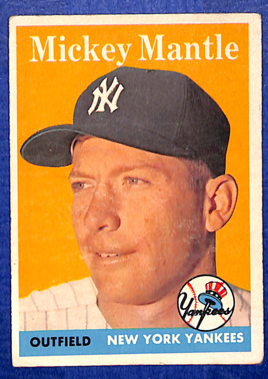 1958 Topps #150 Mickey Mantle No Creases (MK Back) 10012132