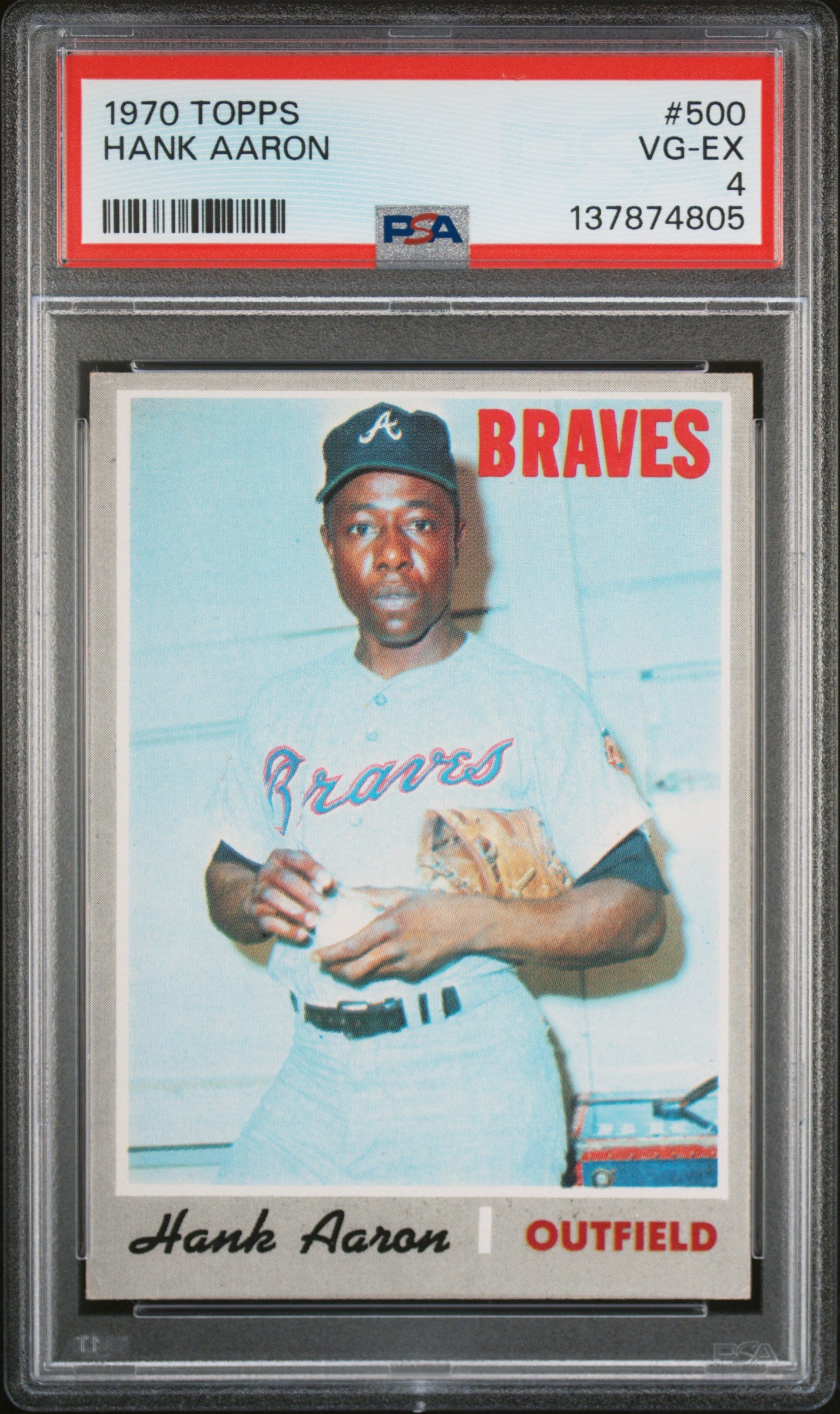 1970 Topps #500 Hank Aaron PSA 4 SN 137874805