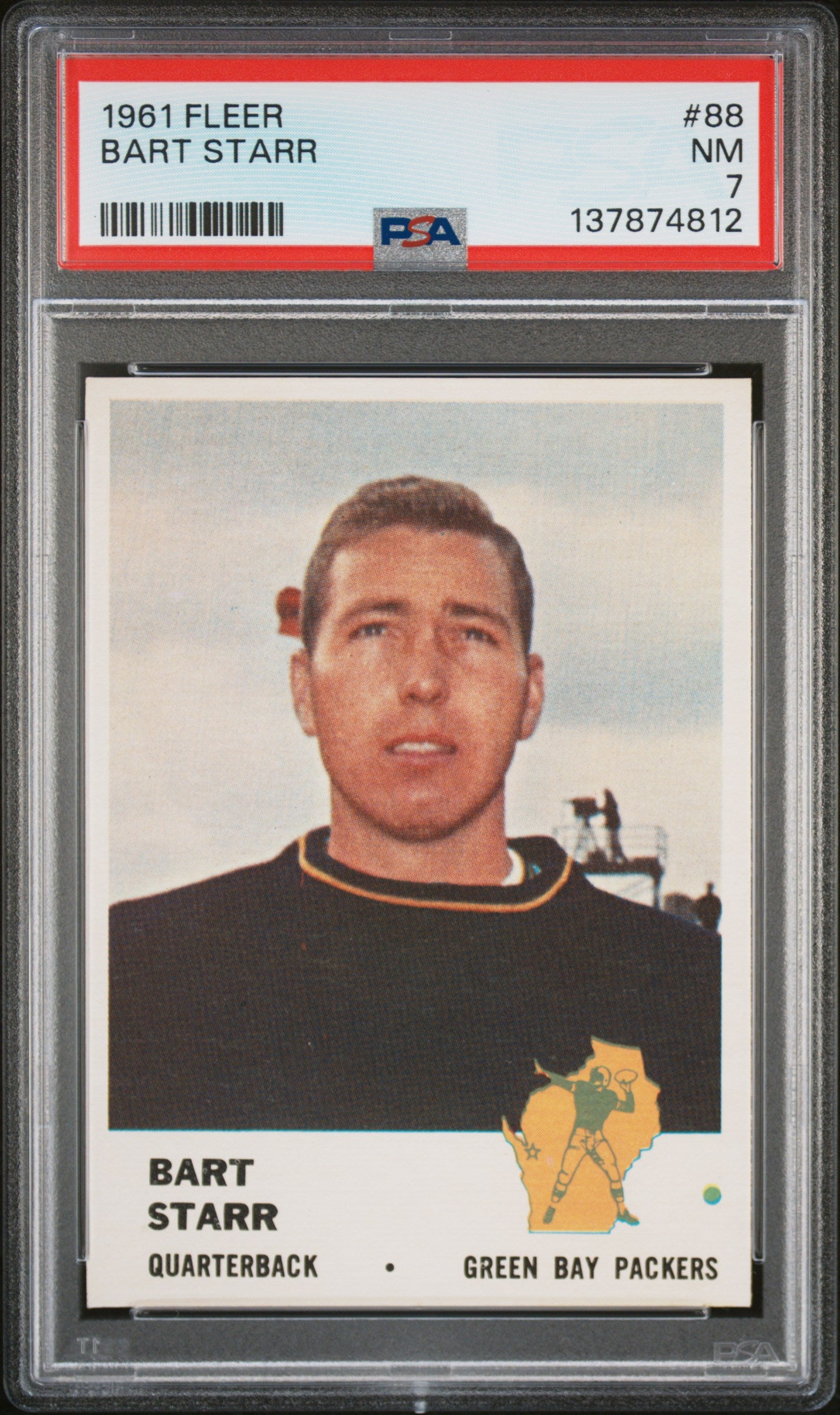 1961 Fleer #88 Bart Starr PSA 7 SN 137874812